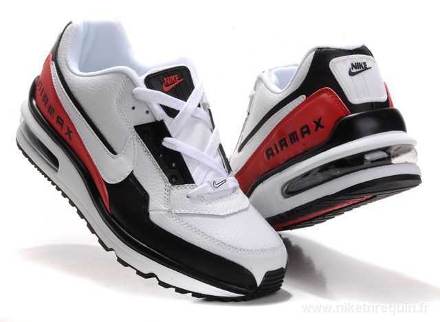Nouvelles Nike Air Max Ltd Blanc Noir Chaussures Rouges